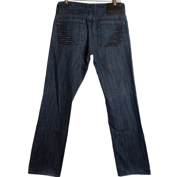 Affliction Other - Affliction Black Premium Men's Slim Straight Button Fly Denim Blue Jeans 32